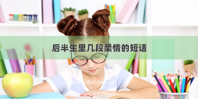 后半生里几段柔情的短话