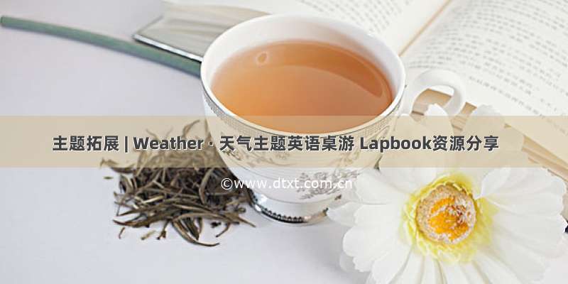 主题拓展 | Weather · 天气主题英语桌游 Lapbook资源分享