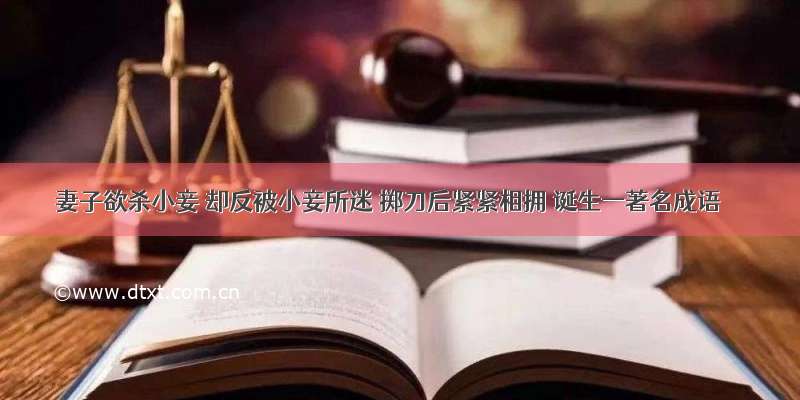 妻子欲杀小妾 却反被小妾所迷 掷刀后紧紧相拥 诞生一著名成语