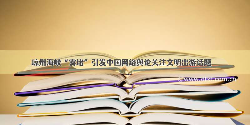 琼州海峡“雾堵”引发中国网络舆论关注文明出游话题