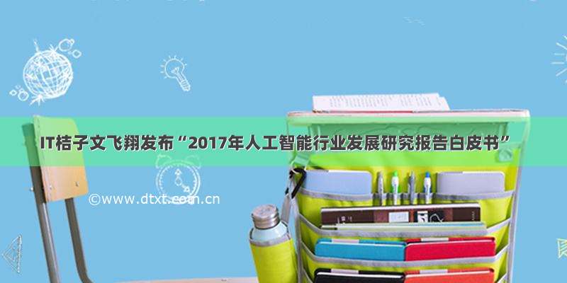 IT桔子文飞翔发布“2017年人工智能行业发展研究报告白皮书”