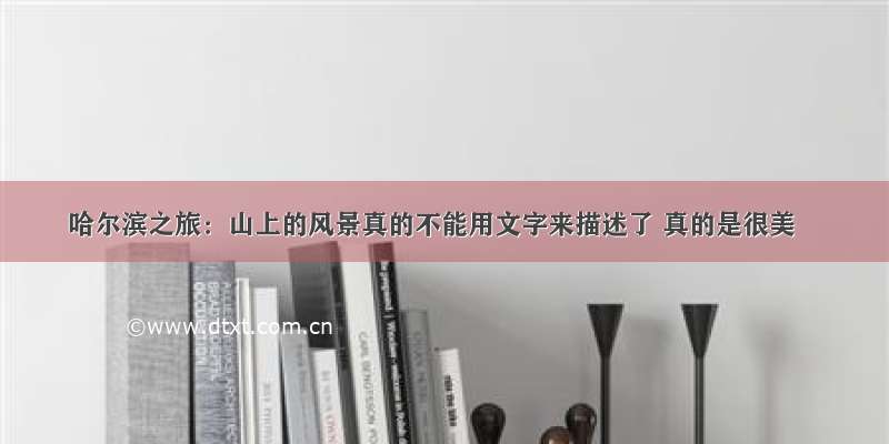 哈尔滨之旅：山上的风景真的不能用文字来描述了 真的是很美