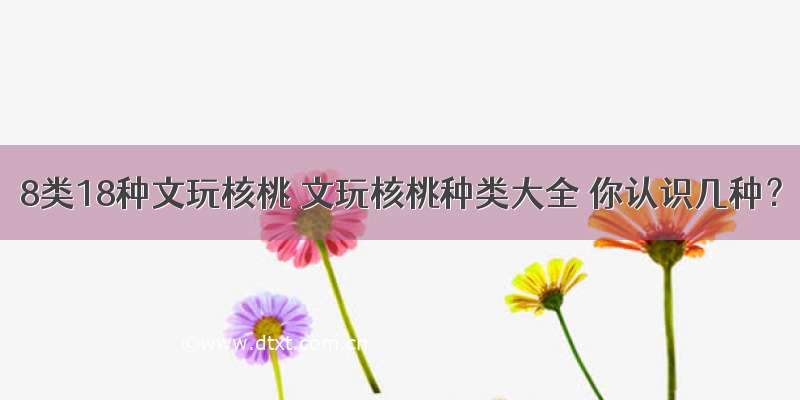 8类18种文玩核桃 文玩核桃种类大全 你认识几种？