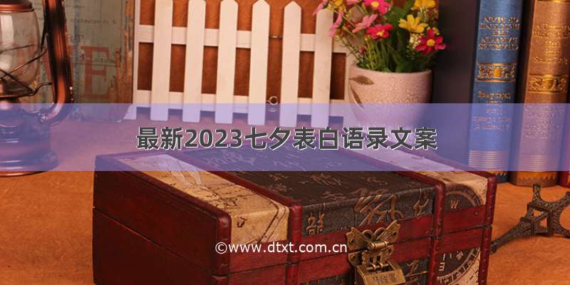 最新2023七夕表白语录文案