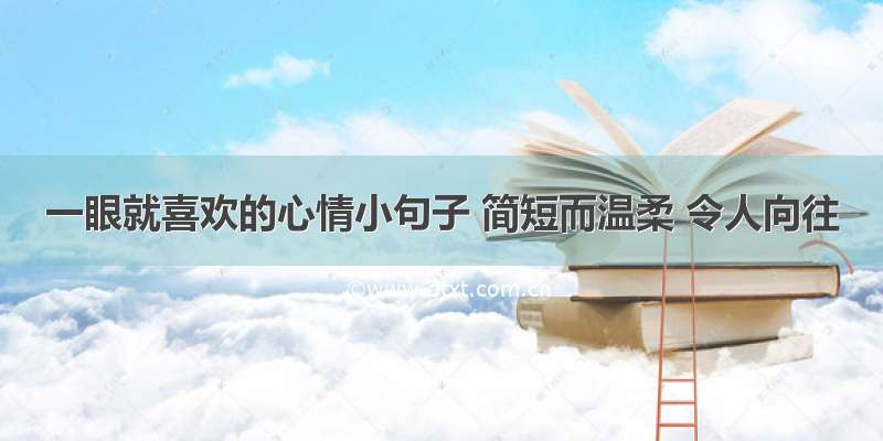 一眼就喜欢的心情小句子 简短而温柔 令人向往