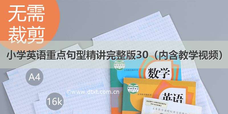 小学英语重点句型精讲完整版30（内含教学视频）