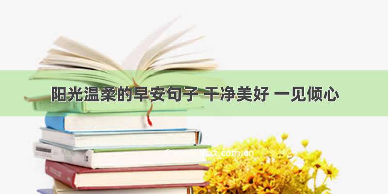 阳光温柔的早安句子 干净美好 一见倾心