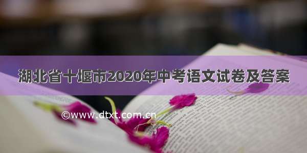 湖北省十堰市2020年中考语文试卷及答案