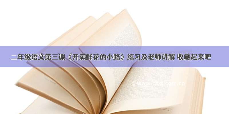 二年级语文第三课《开满鲜花的小路》练习及老师讲解 收藏起来吧