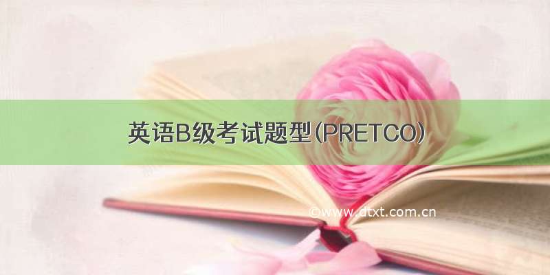 英语B级考试题型(PRETCO)