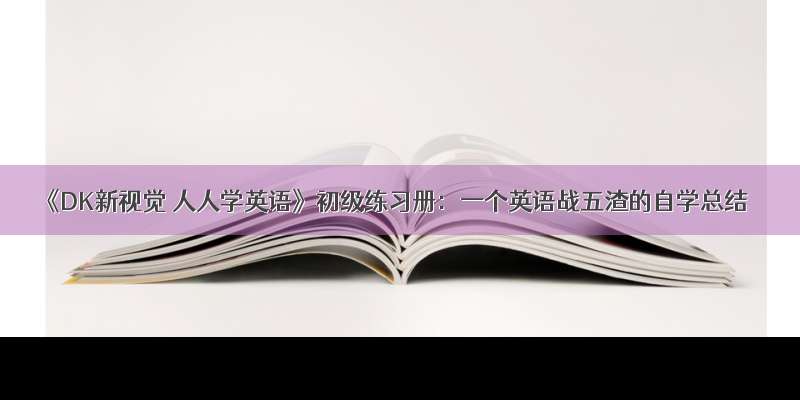 《DK新视觉 人人学英语》初级练习册：一个英语战五渣的自学总结