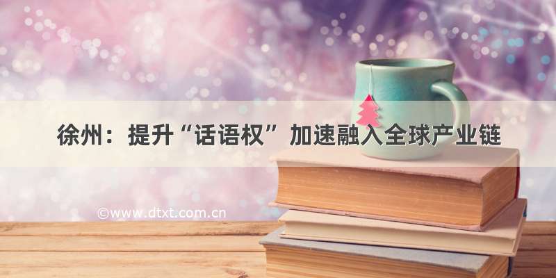 徐州：提升“话语权” 加速融入全球产业链