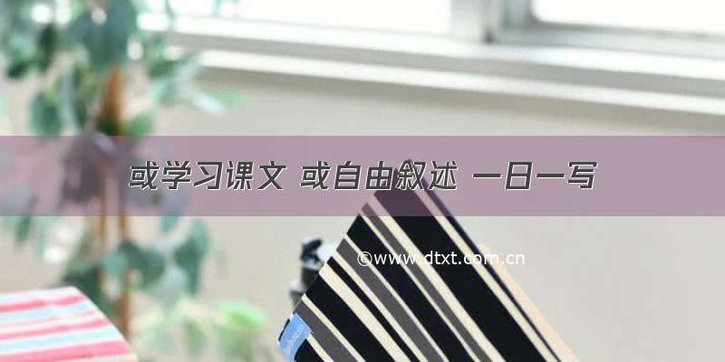 或学习课文 或自由叙述 一日一写