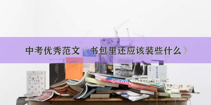 中考优秀范文《书包里还应该装些什么》