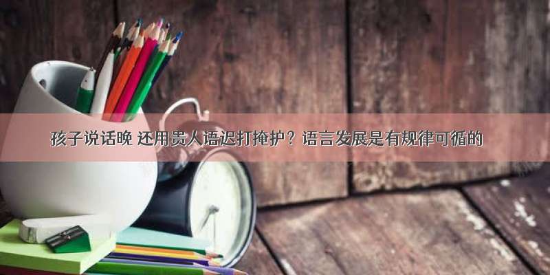 孩子说话晚 还用贵人语迟打掩护？语言发展是有规律可循的