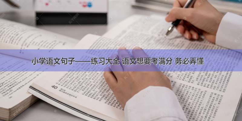 小学语文句子——练习大全 语文想要考满分 务必弄懂