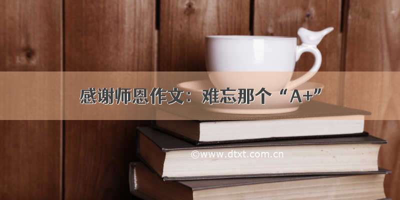 感谢师恩作文：难忘那个“A+”