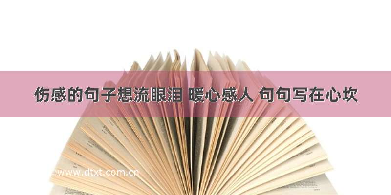 伤感的句子想流眼泪 暖心感人 句句写在心坎