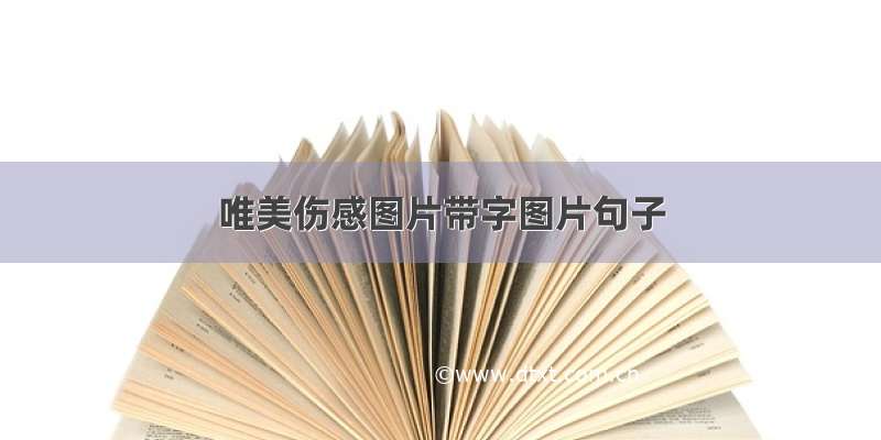 唯美伤感图片带字图片句子