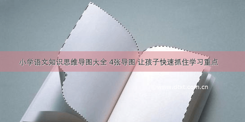 小学语文知识思维导图大全 4张导图 让孩子快速抓住学习重点