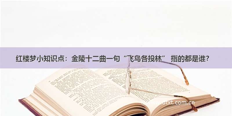 红楼梦小知识点：金陵十二曲一句“飞鸟各投林” 指的都是谁？