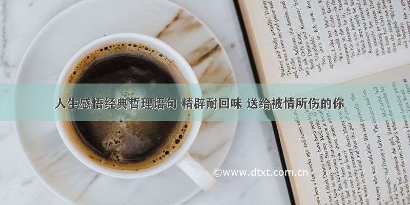 人生感悟经典哲理语句 精辟耐回味 送给被情所伤的你