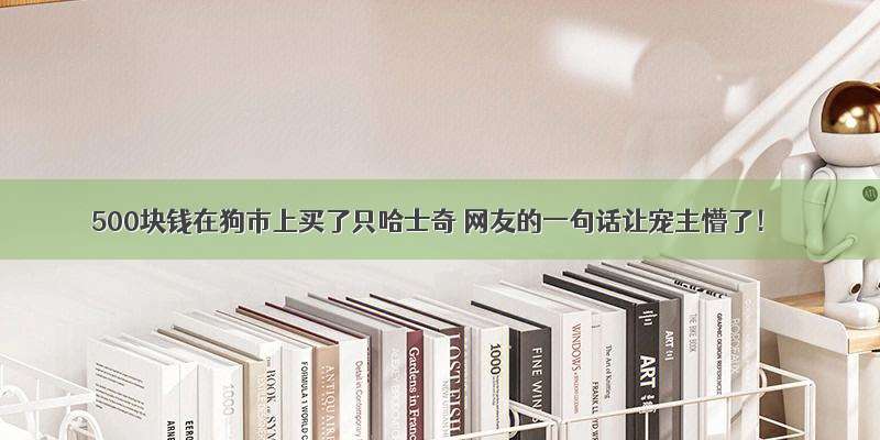 500块钱在狗市上买了只哈士奇 网友的一句话让宠主懵了！