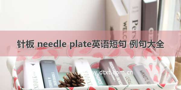 针板 needle plate英语短句 例句大全