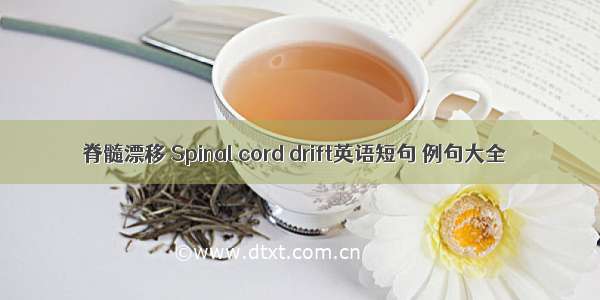 脊髓漂移 Spinal cord drift英语短句 例句大全